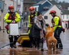 Major incident declared in Wales after Storm Claudia flooding – video