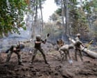 ‘It’s been very tough’: hope of progress in gruelling battle against south Wales wildfire